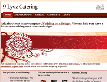 Tablet Screenshot of 9lyvzcatering.com